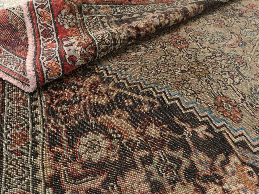 Antique Persian Bidjar Square Accent Rug, No.28231 - Galerie Shabab