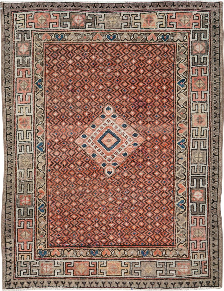 Antique Persian Malayer Throw Rug, No.28234 - Galerie Shabab