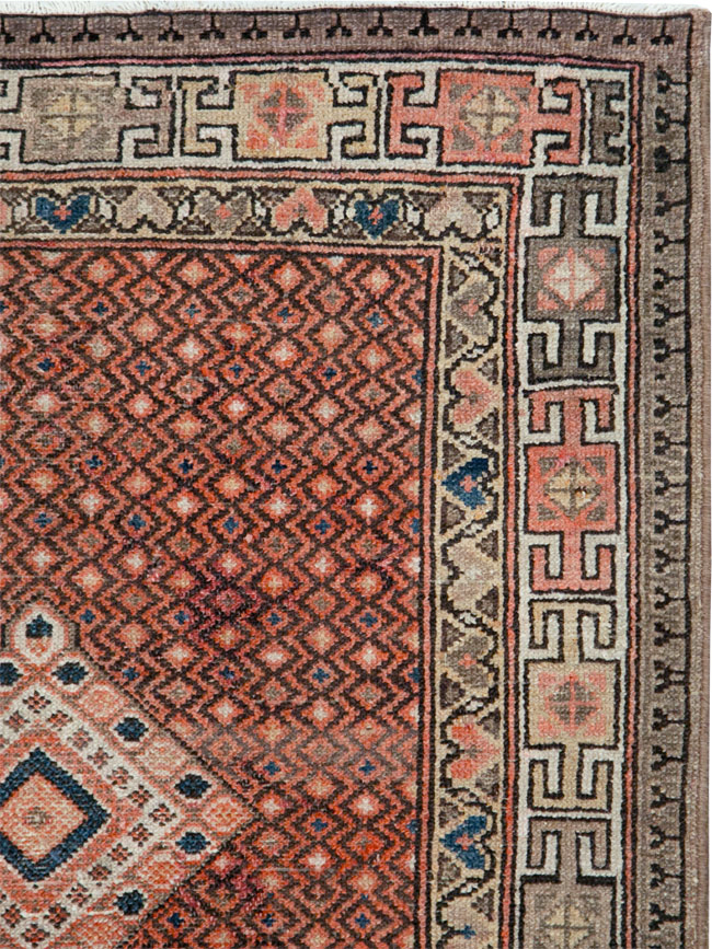 Antique Persian Malayer Throw Rug, No.28234 - Galerie Shabab