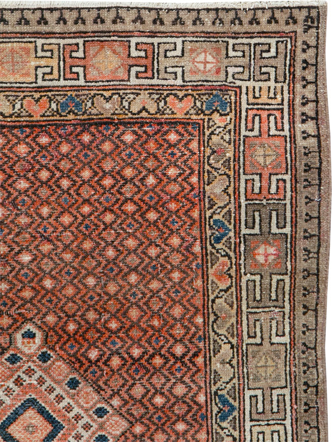 Antique Persian Malayer Throw Rug, No.28234 - Galerie Shabab