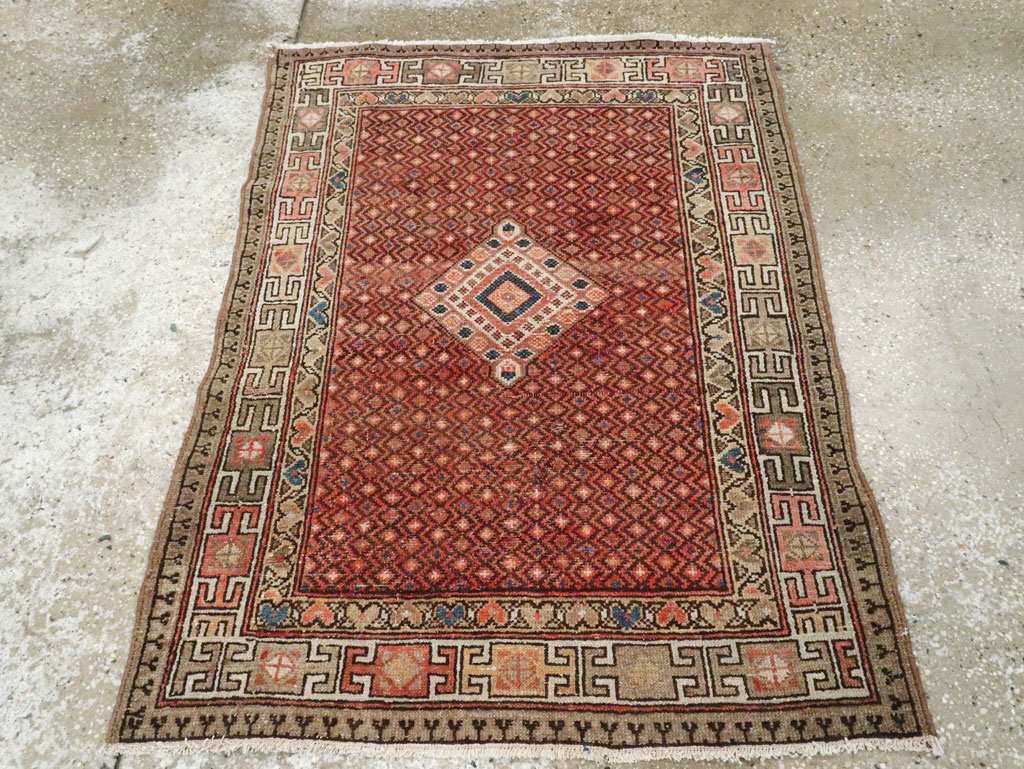 Antique Persian Malayer Throw Rug, No.28234 - Galerie Shabab