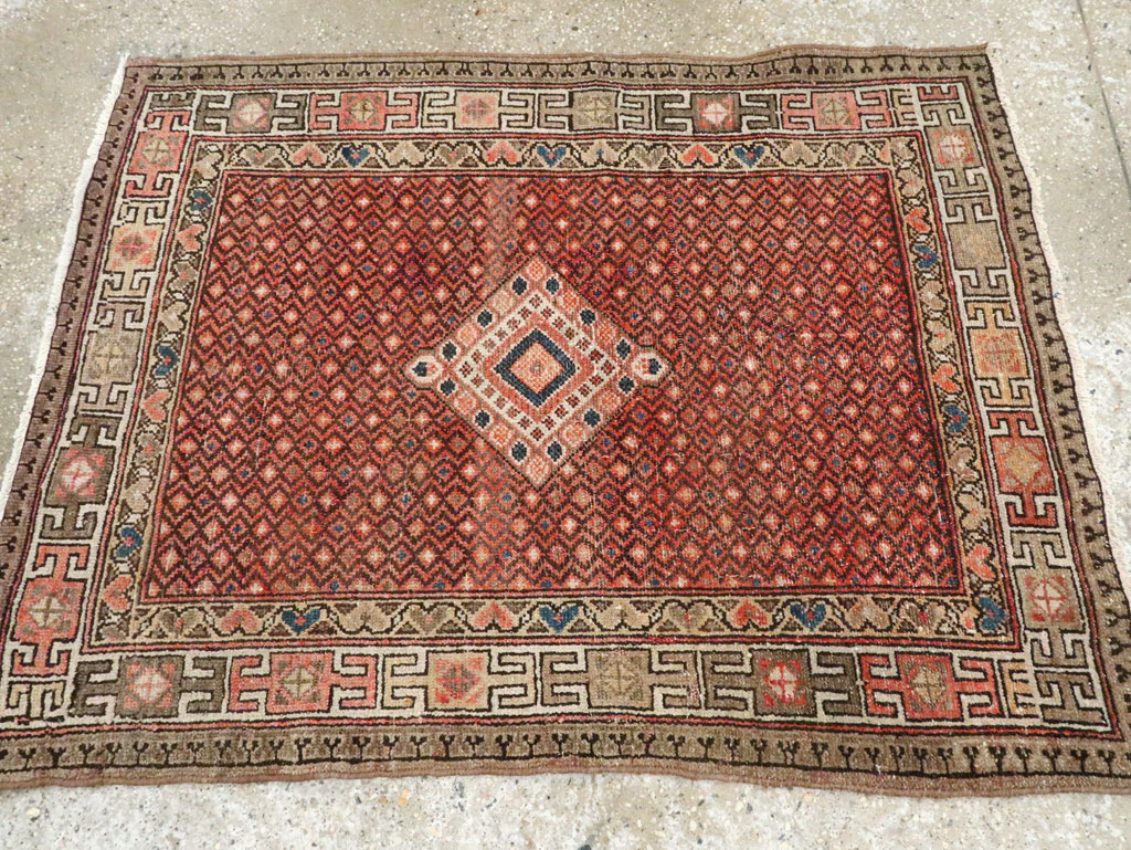 Antique Persian Malayer Throw Rug, No.28234 - Galerie Shabab