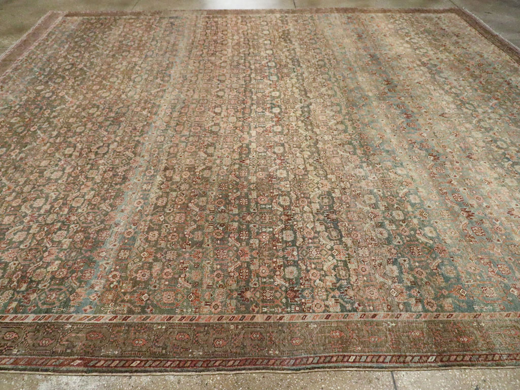 Antique Persian Bidjar Square Room Size Carpet, No.28237 - Galerie Shabab