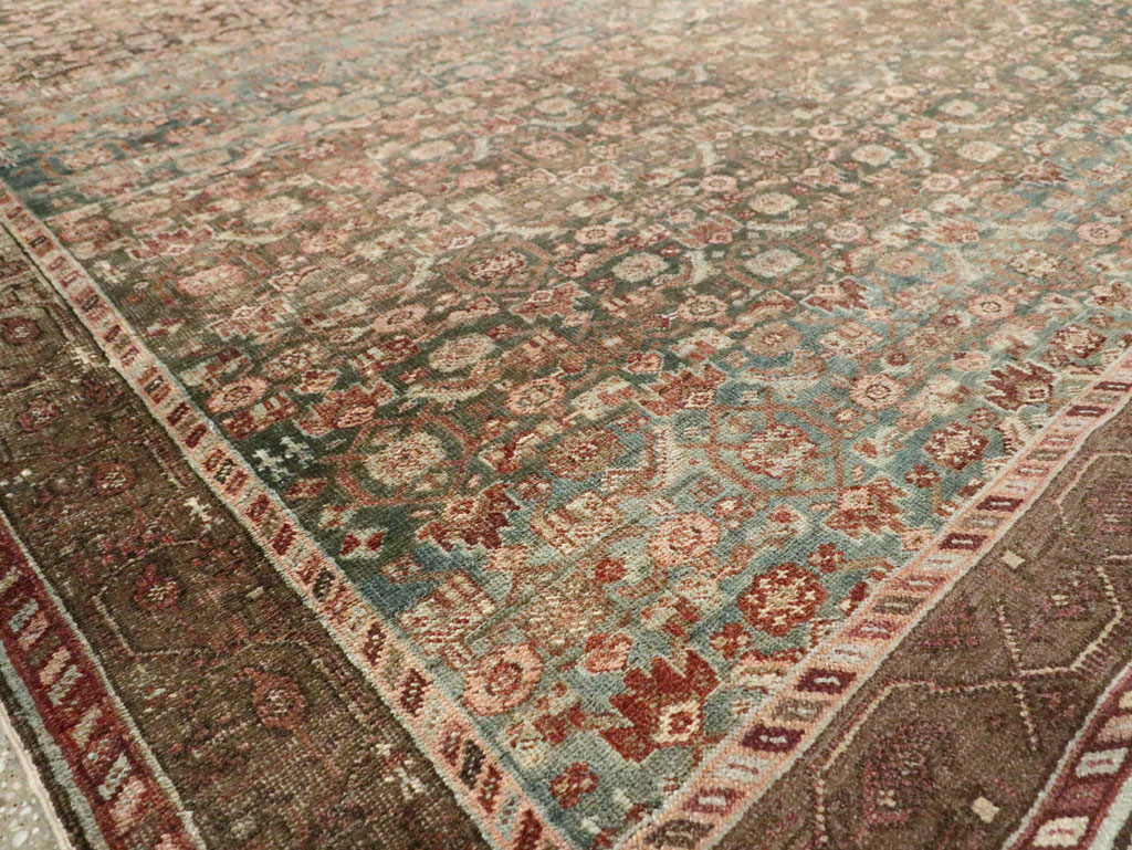 Antique Persian Bidjar Square Room Size Carpet, No.28237 - Galerie Shabab