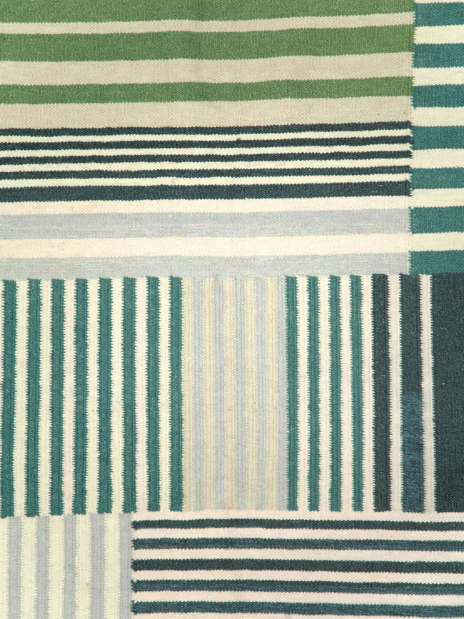 Modern Turkish Flatweave Accent Rug, No.28242 - Galerie Shabab