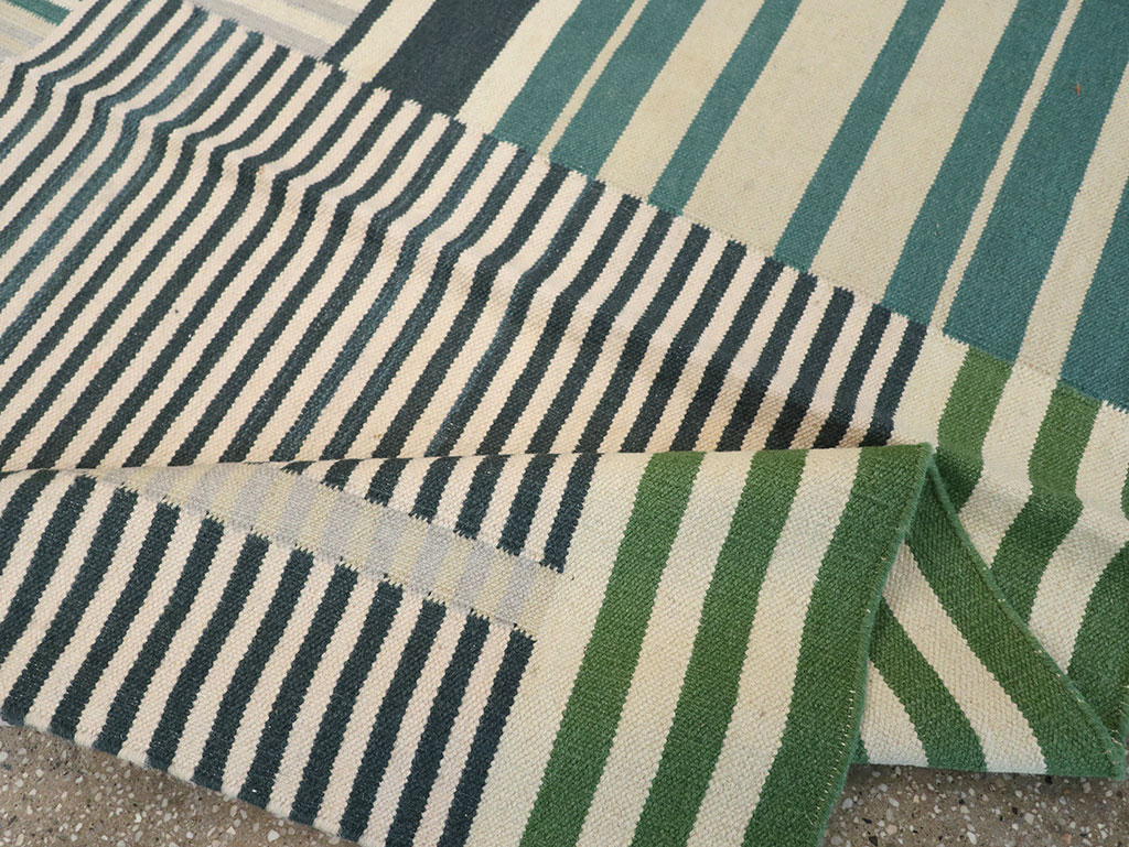 Modern Turkish Flatweave Accent Rug, No.28242 - Galerie Shabab