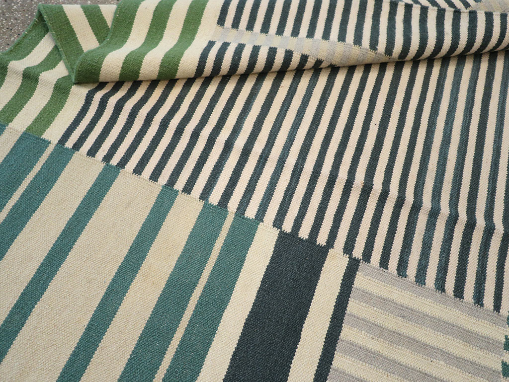 Modern Turkish Flatweave Accent Rug, No.28242 - Galerie Shabab