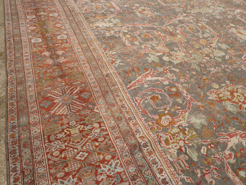 Antique Persian Mahal Oversize Carpet, No.28244 - Galerie Shabab