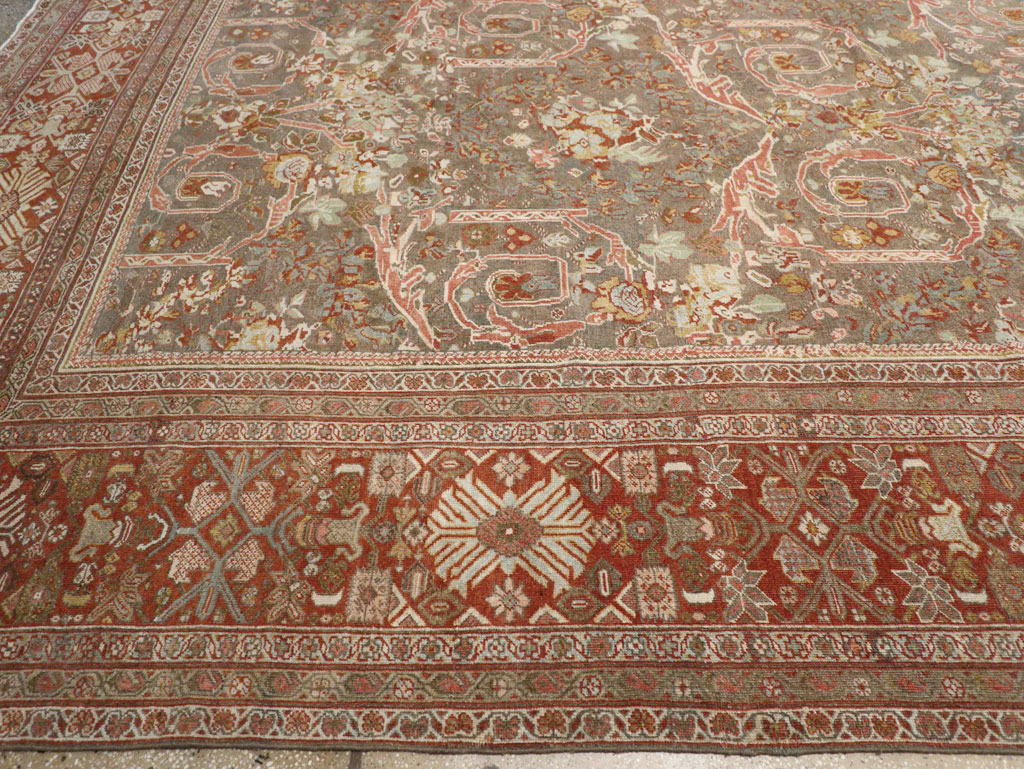 Antique Persian Mahal Oversize Carpet, No.28244 - Galerie Shabab