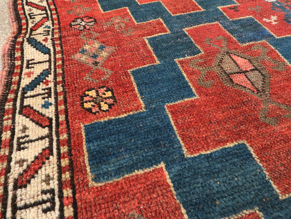 Antique Persian Kurdish Throw Rug, No.28246 - Galerie Shabab