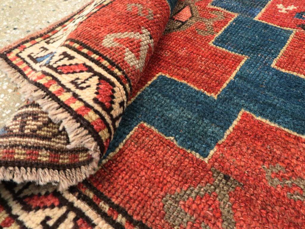 Antique Persian Kurdish Throw Rug, No.28246 - Galerie Shabab