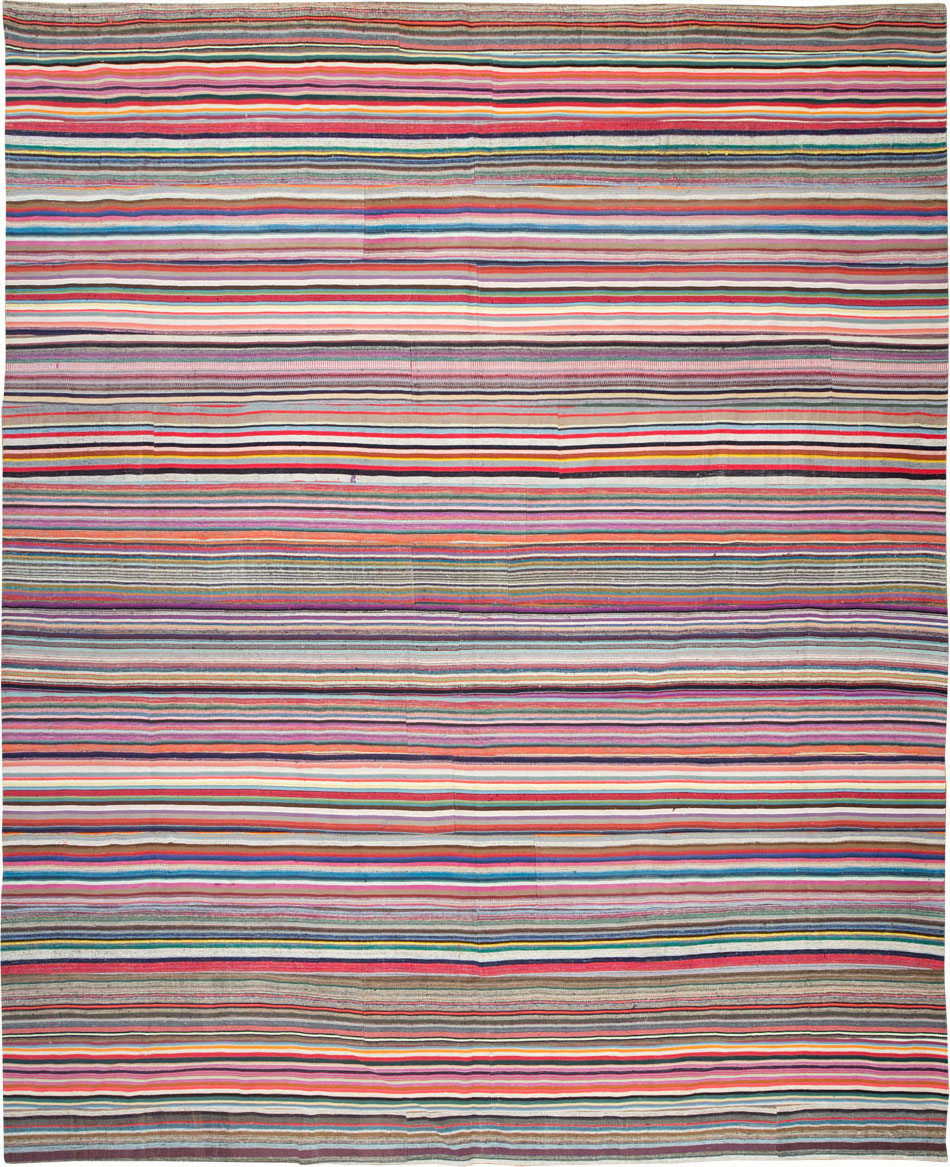 Modern Turkish Flatweave Rug, No.28249 - Galerie Shabab