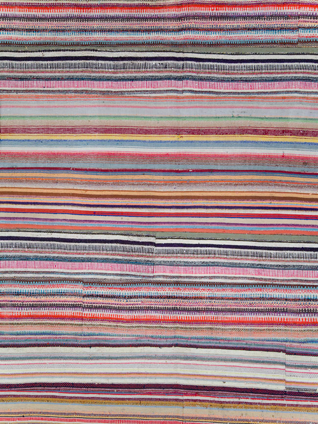 Vintage Turkish Flatweave Large Room Size Carpet, No.28250 - Galerie Shabab