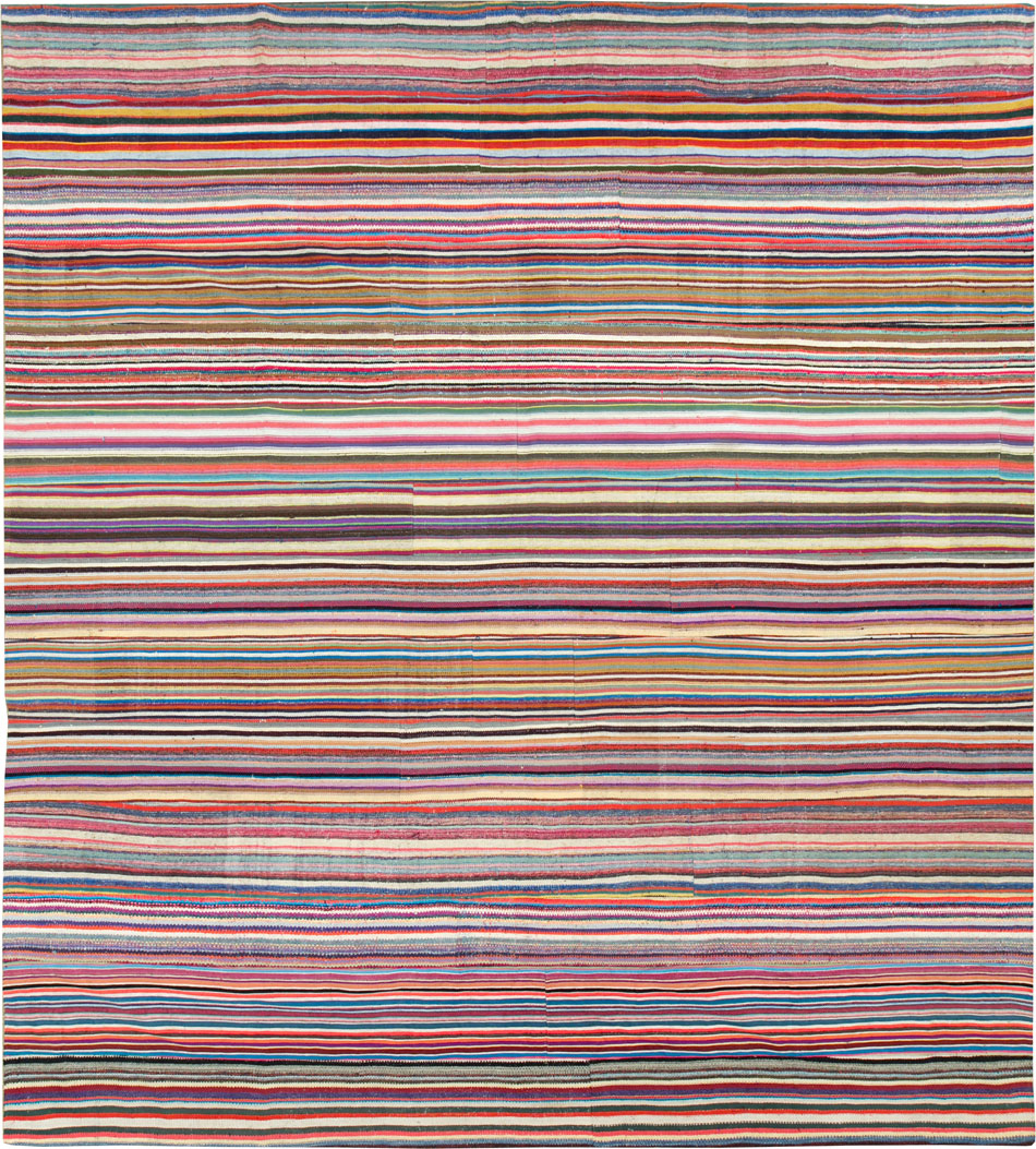 Vintage Turkish Flatweave Kilim , No.28251 - Galerie Shabab