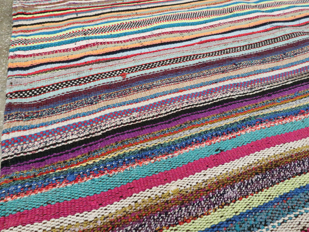 Modern Turkish Flatweave Room Size Carpet, No.28255 - Galerie Shabab