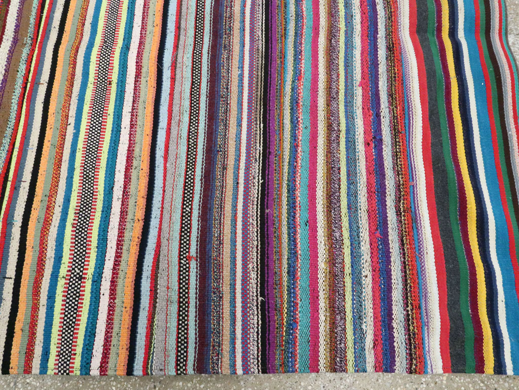 Modern Turkish Flatweave Room Size Carpet, No.28255 - Galerie Shabab