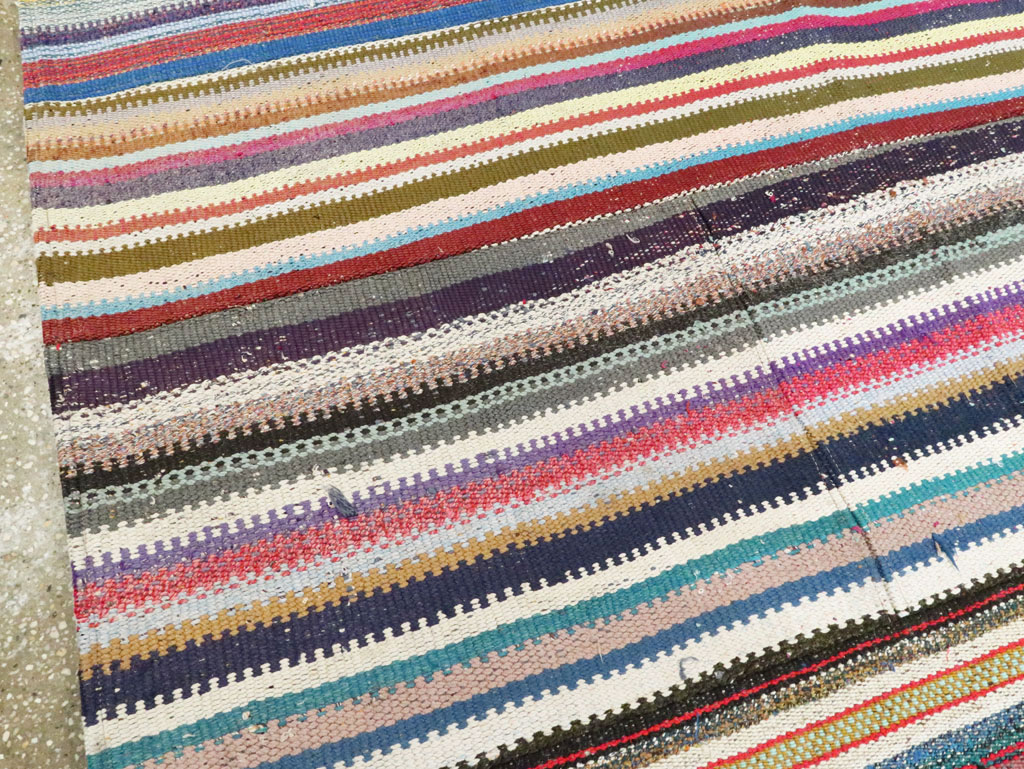 Modern Turkish Flatweave Room Size Carpet, No.28257 - Galerie Shabab