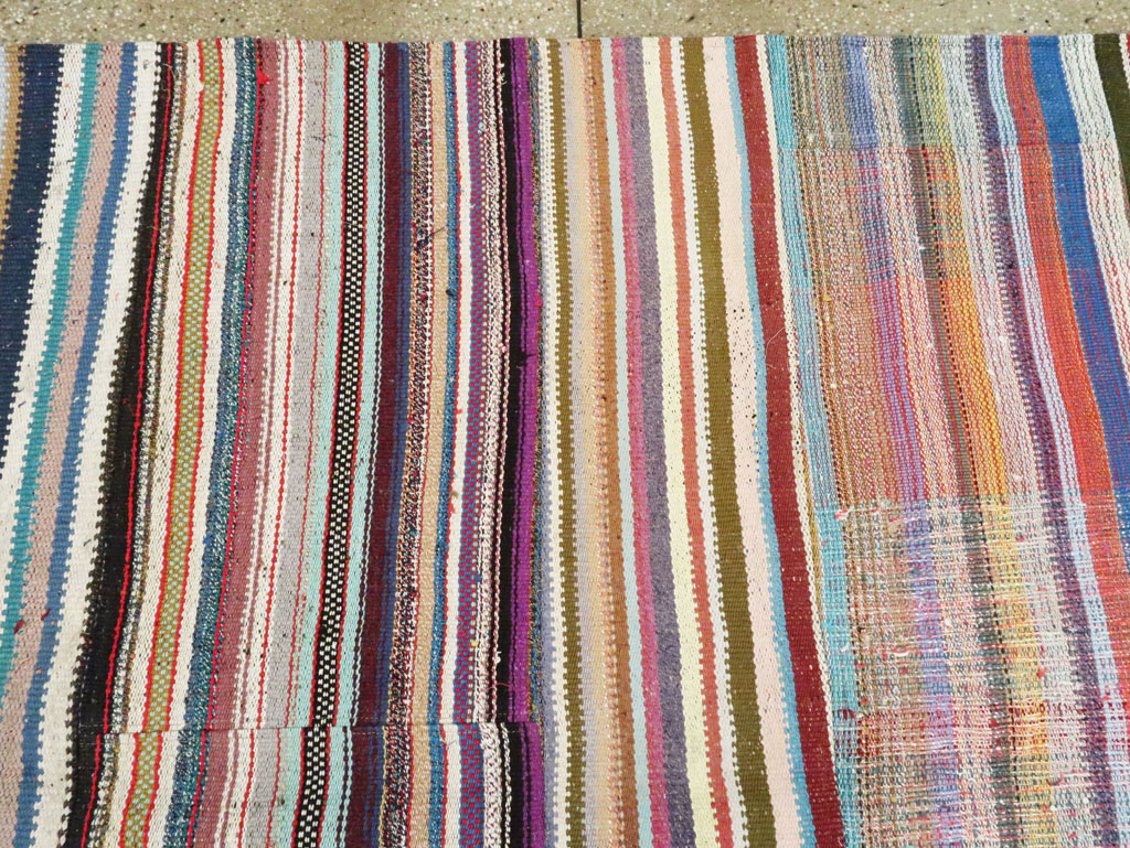 Modern Turkish Flatweave Room Size Carpet, No.28257 - Galerie Shabab