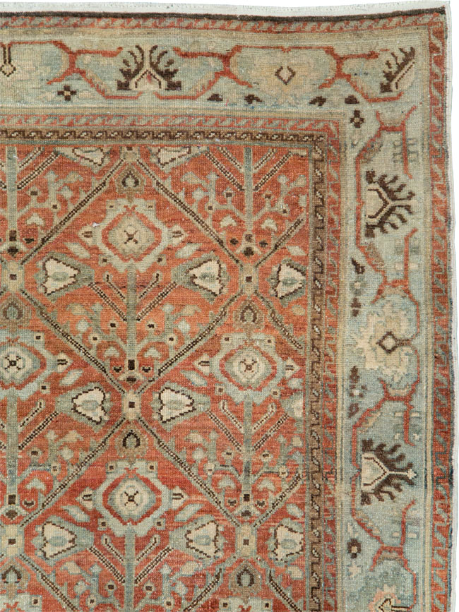 Antique Persian Malayer Wide Gallery Runner, No.28258 - Galerie Shabab