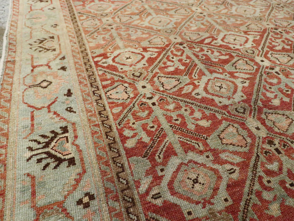 Antique Persian Malayer Wide Gallery Runner, No.28258 - Galerie Shabab