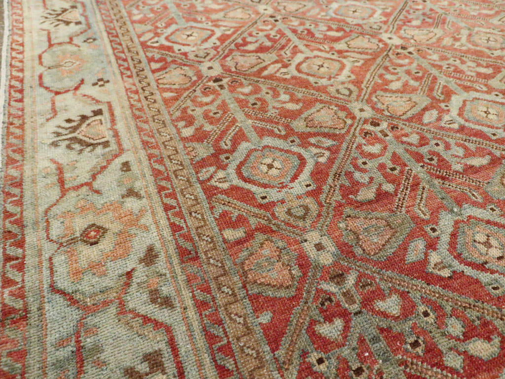 Antique Persian Malayer Wide Gallery Runner, No.28258 - Galerie Shabab