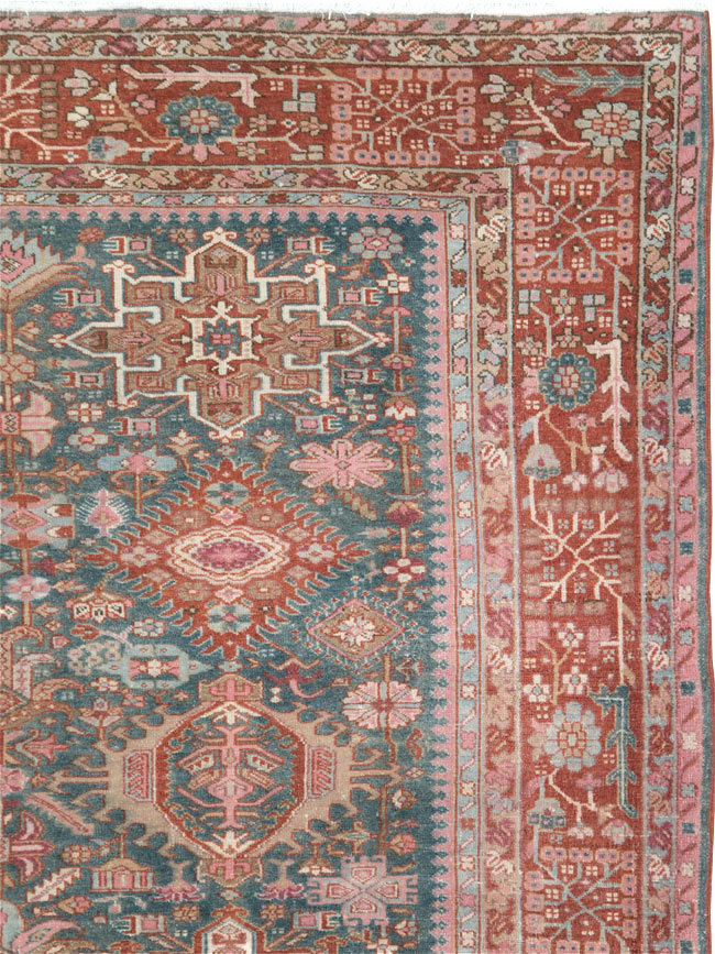 Vintage Persian Karajeh Room Size Carpet, No.28262 - Galerie Shabab