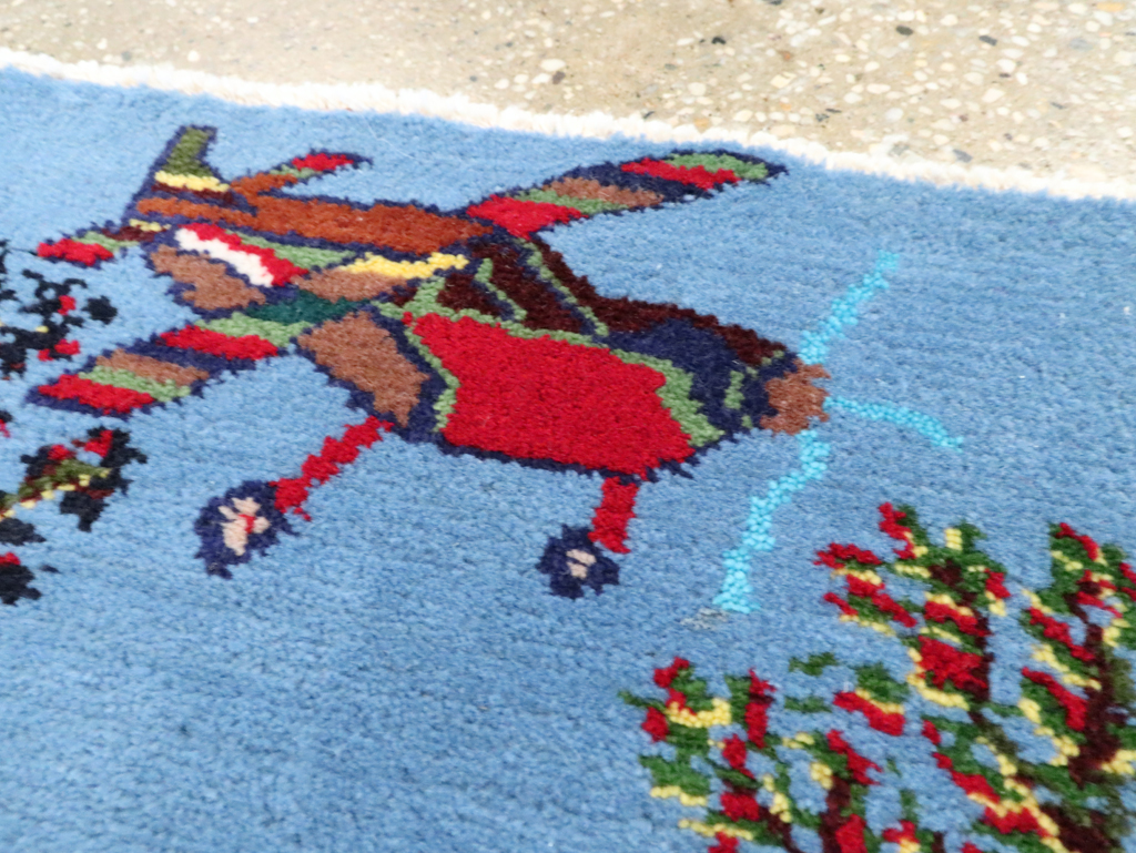 Vintage Persian Hamadan Pictorial Rug, No.28264 - Galerie Shabab