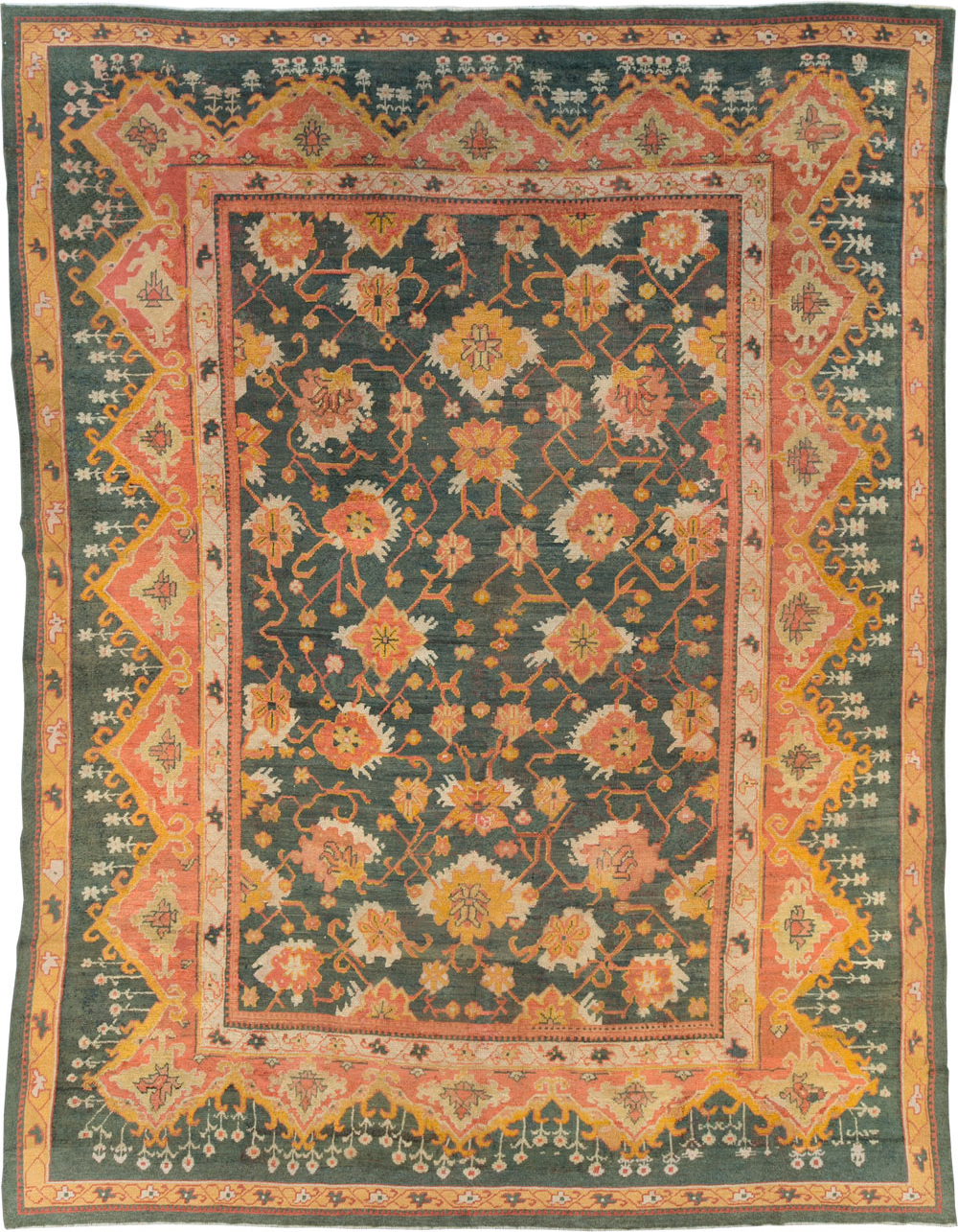 Antique Turkish Oushak Carpet, No.28266 - Galerie Shabab