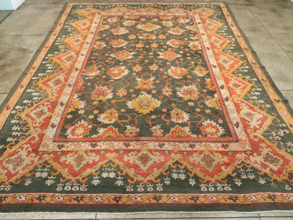 Antique Turkish Oushak Carpet, No.28266 - Galerie Shabab