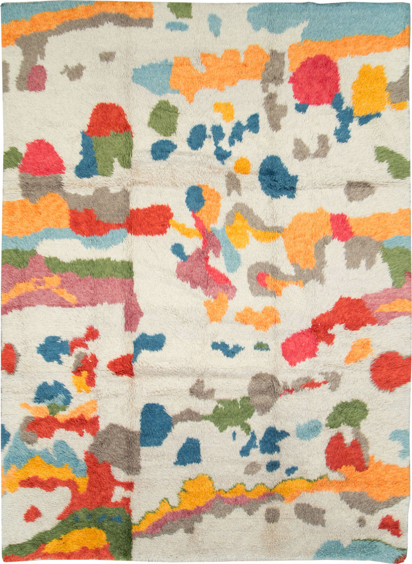 Contemporary Turkish Tulu Room Size Carpet, No.28273 - Galerie Shabab