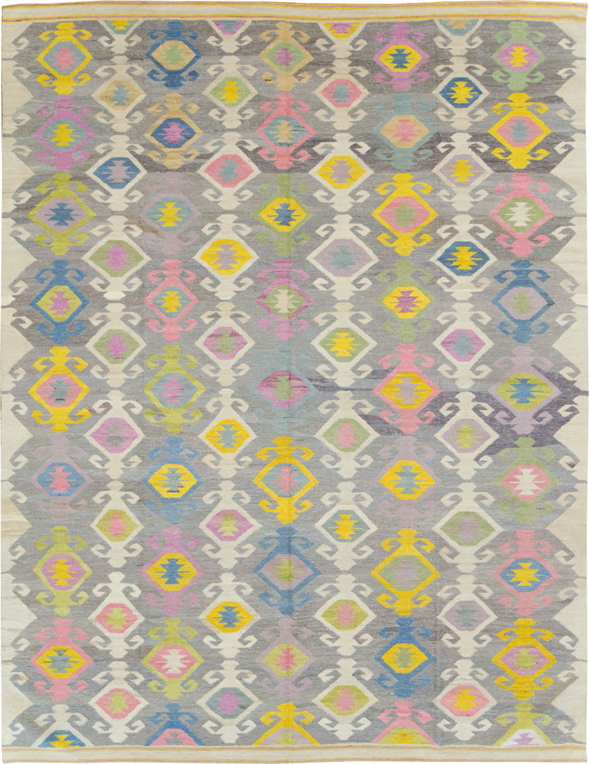 Modern Turkish Flatweave, No.28276 - Galerie Shabab