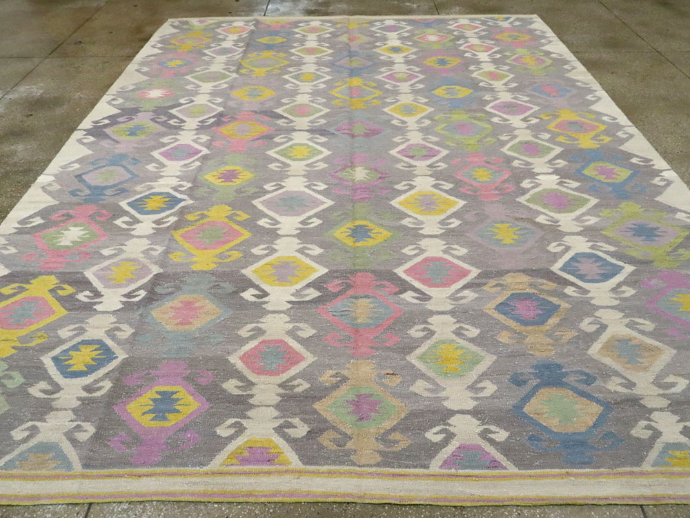 Modern Turkish Flatweave Kilim , No.28276 - Galerie Shabab