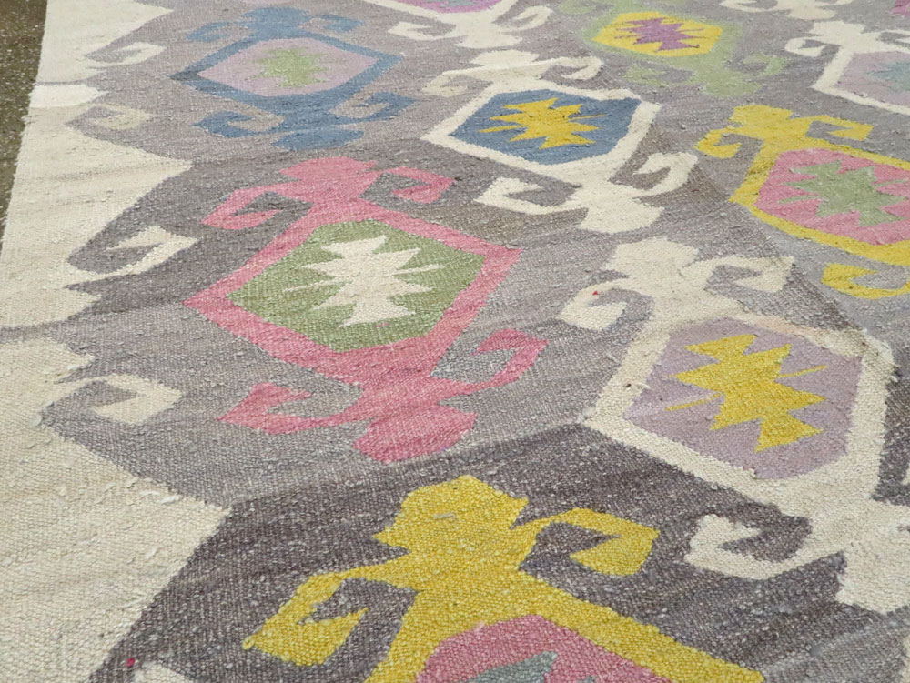 Modern Turkish Flatweave Kilim , No.28276 - Galerie Shabab
