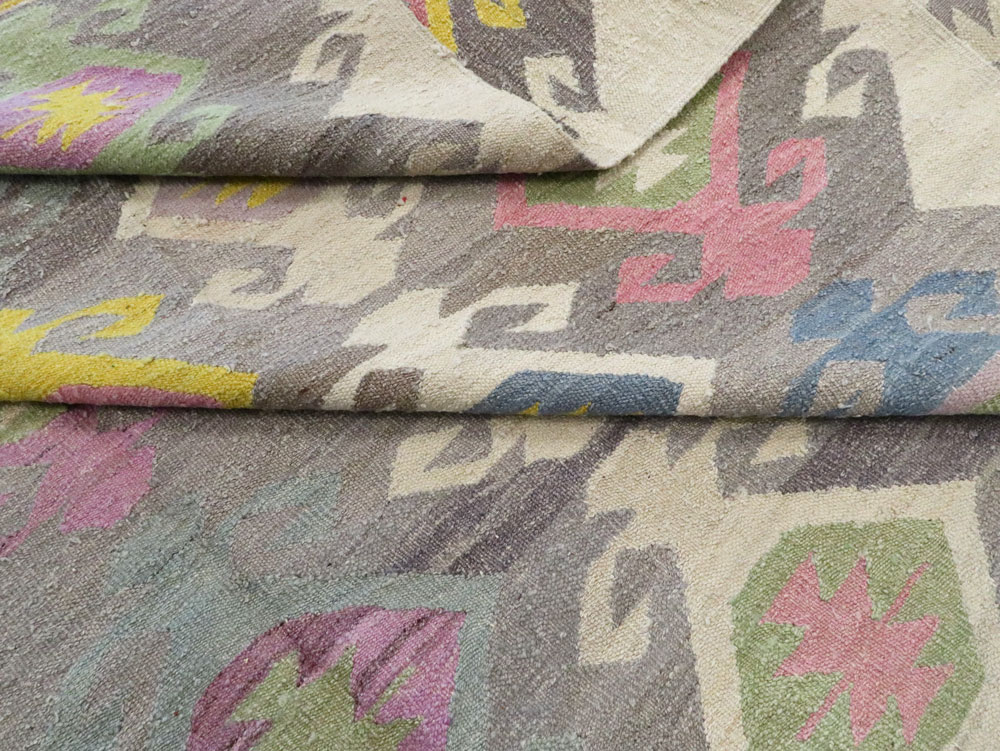 Modern Turkish Flatweave Kilim , No.28276 - Galerie Shabab