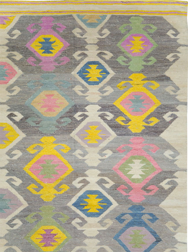 Modern Turkish Flatweave Kilim , No.28276 - Galerie Shabab