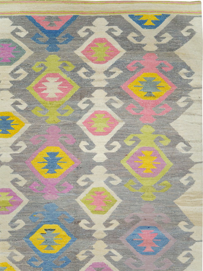 Modern Turkish Flatweave Kilim , No.28276 - Galerie Shabab