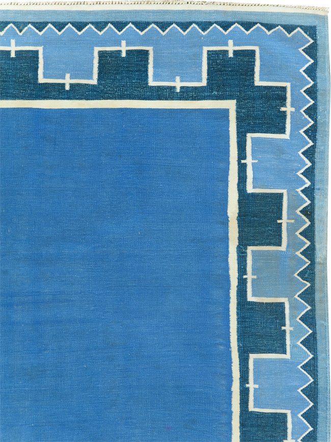 Vintage Indian Cotton Dhurrie Flatweave Accent Rug, No.28278 - Galerie Shabab