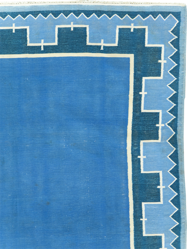 Vintage Indian Cotton Dhurrie Flatweave Accent Rug, No.28278 - Galerie Shabab