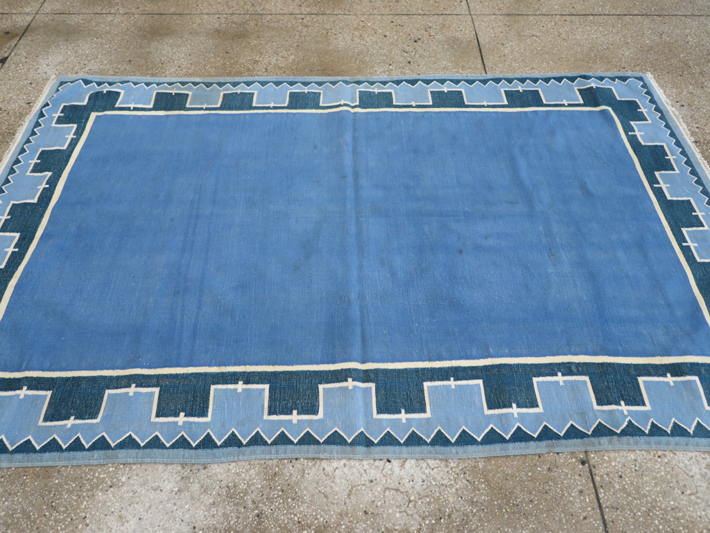 Vintage Indian Cotton Dhurrie Flatweave Accent Rug, No.28278 - Galerie Shabab