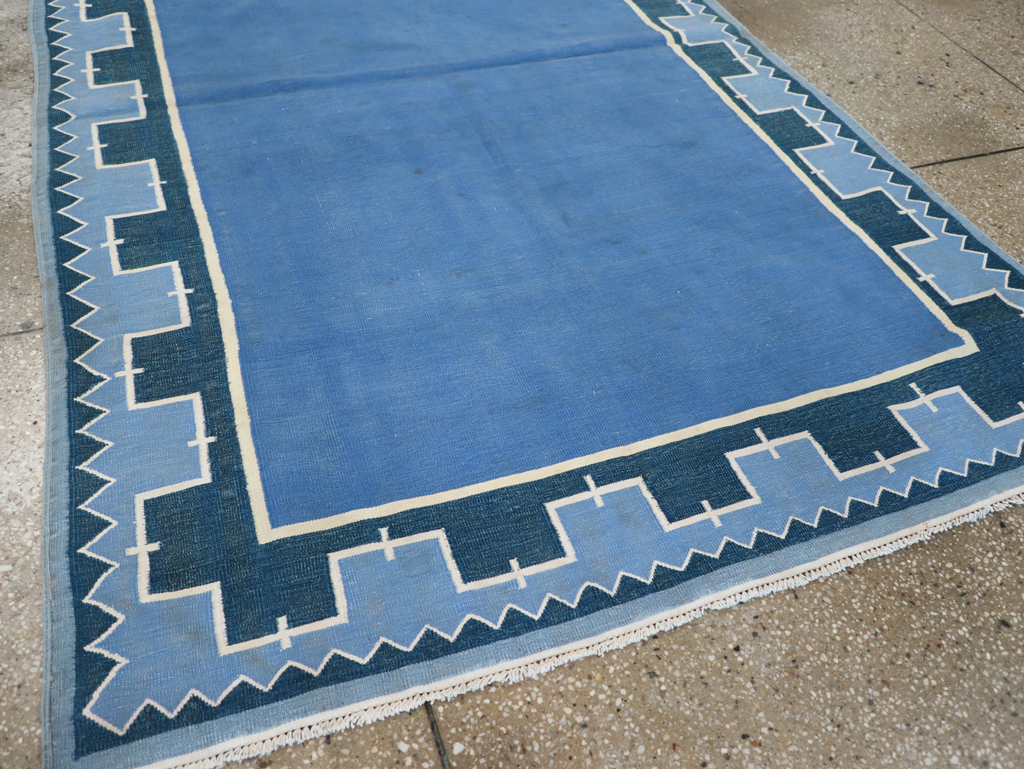 Vintage Indian Cotton Dhurrie Flatweave Accent Rug, No.28278 - Galerie Shabab