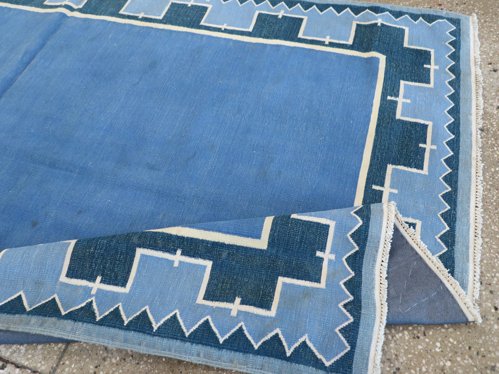 Vintage Indian Cotton Dhurrie Flatweave Accent Rug, No.28278 - Galerie Shabab