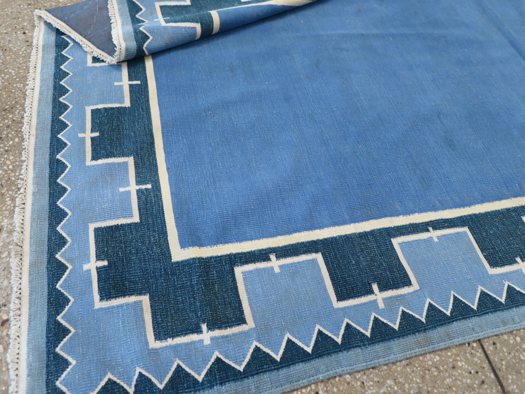 Vintage Indian Cotton Dhurrie Flatweave Accent Rug, No.28278 - Galerie Shabab