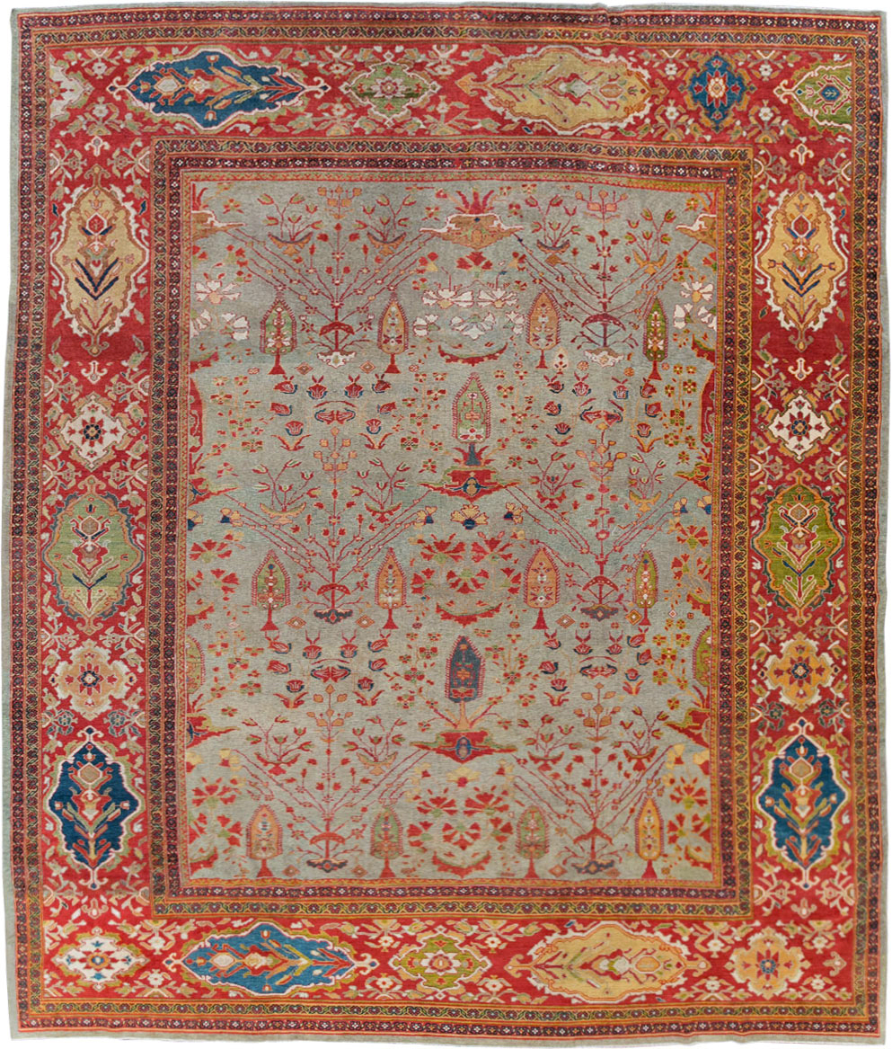 Antique Persian Mahal Carpet, No.28281 - Galerie Shabab