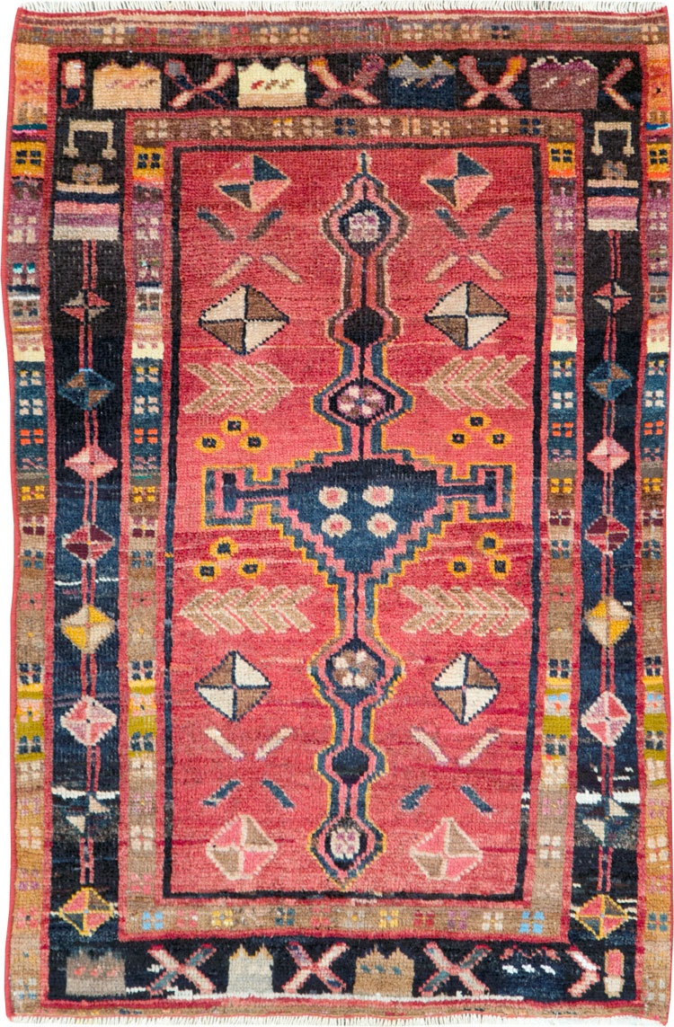 Vintage Persian Hamadan Throw Rug, No.28286 - Galerie Shabab