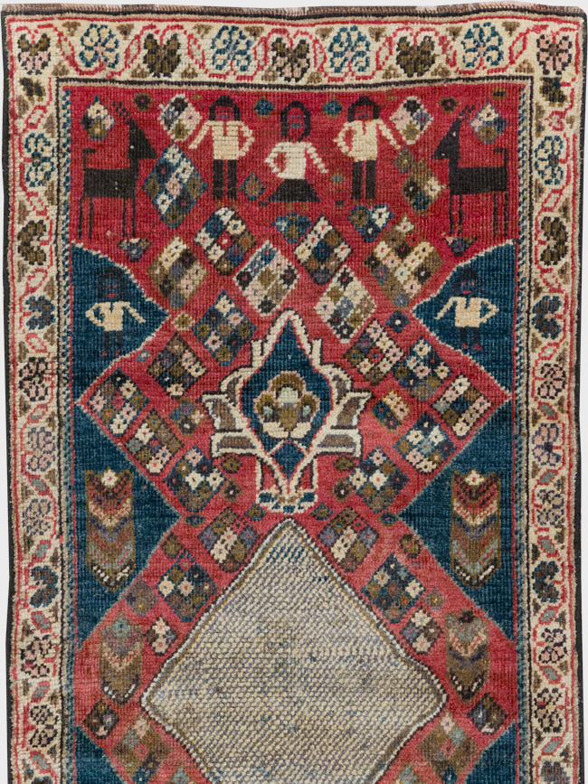 Vintage Persian Mahal Runner, No.28301 - Galerie Shabab