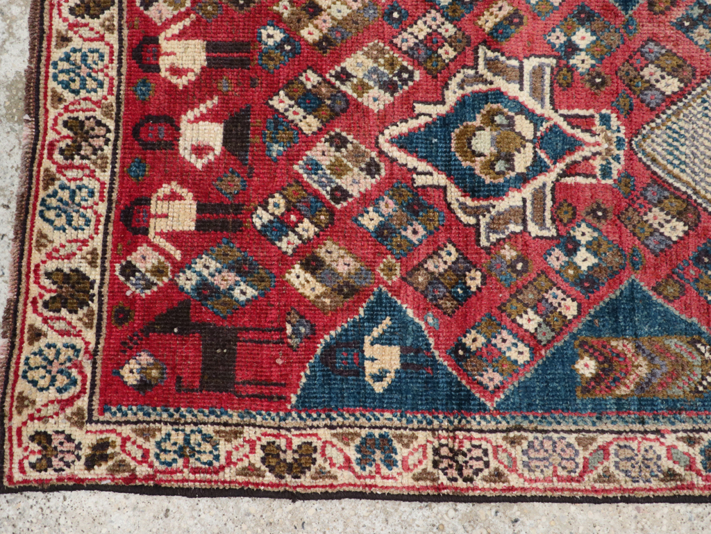 Vintage Persian Mahal Runner, No.28301 - Galerie Shabab