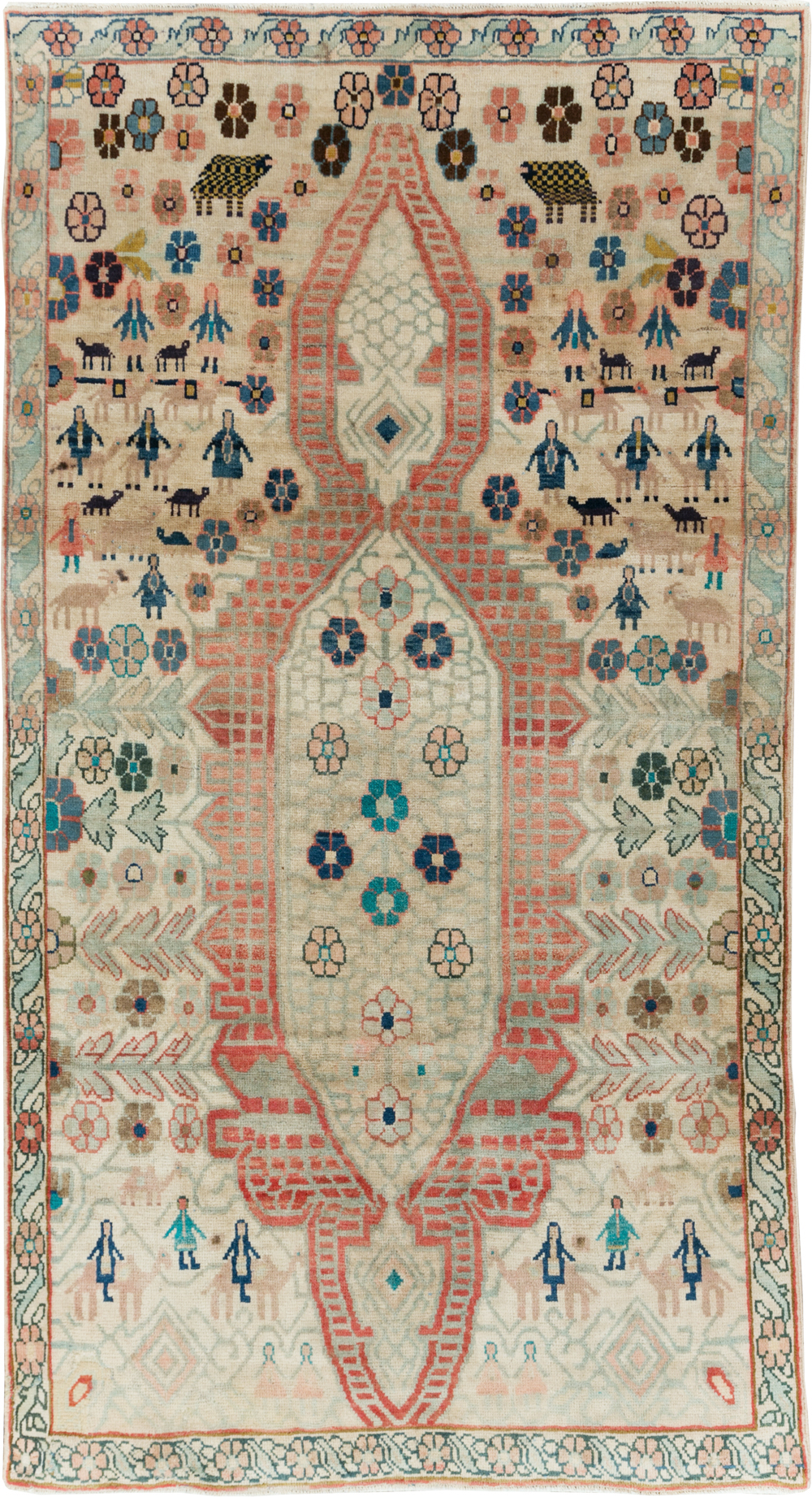 Vintage Persian Mahal Carpet, No.28302 - Galerie Shabab