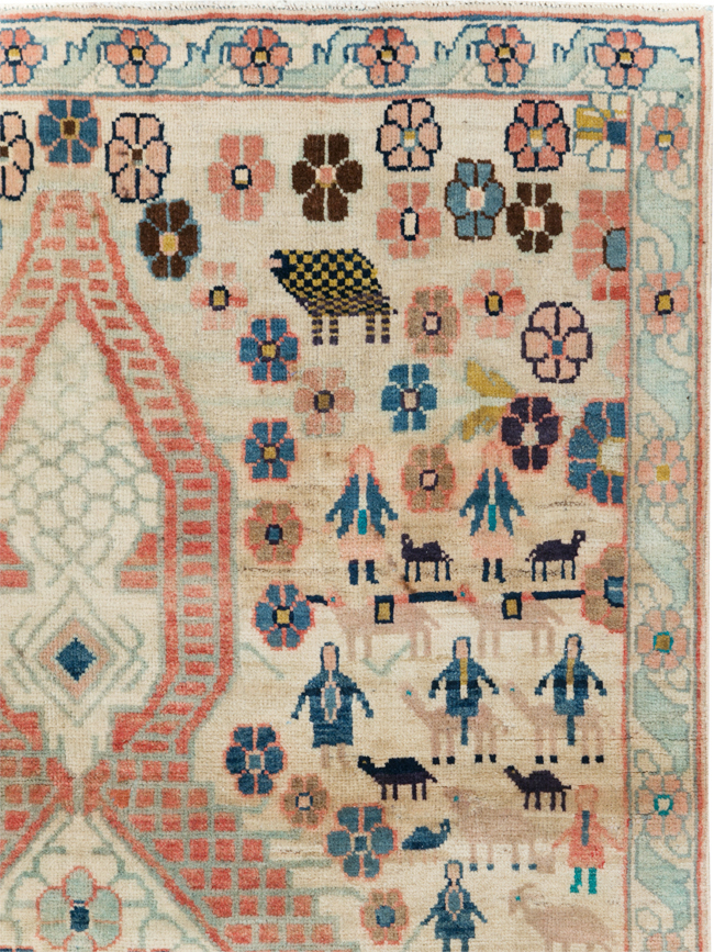 Vintage Persian Mahal Carpet, No.28302 - Galerie Shabab