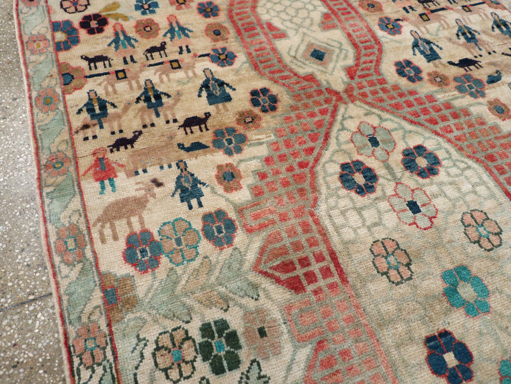 Vintage Persian Mahal Carpet, No.28302 - Galerie Shabab