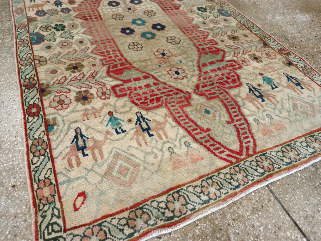 Vintage Persian Mahal Carpet, No.28302 - Galerie Shabab